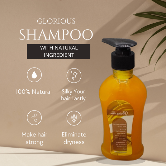 "Natural Shine – Chemical-Free Herbal Shampoo"